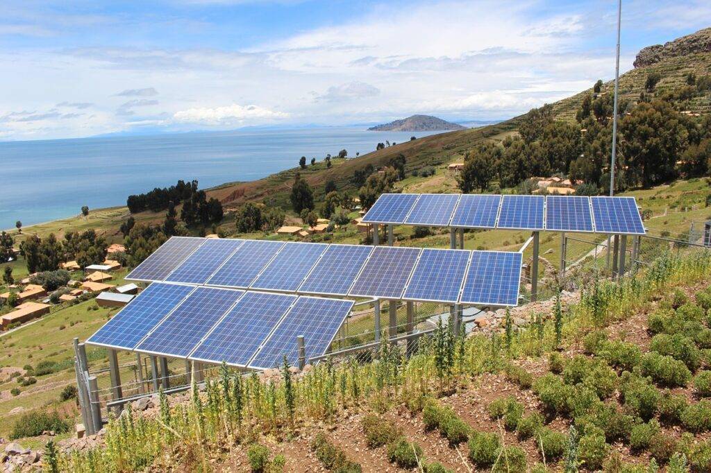 first solar panels
